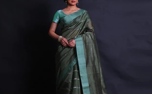Elegance in Silver and Silk: A Complete Guide to Silver Vaddanam Pricing and Plain Parrot Green Sarees